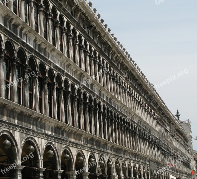 Venice Arches Facade Arcades Masonry