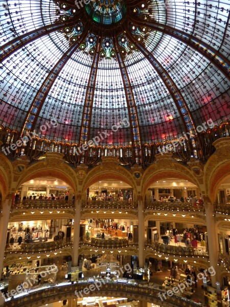 Paris Buy House Lafayette Nouveau Architecture Department Store Free Photos