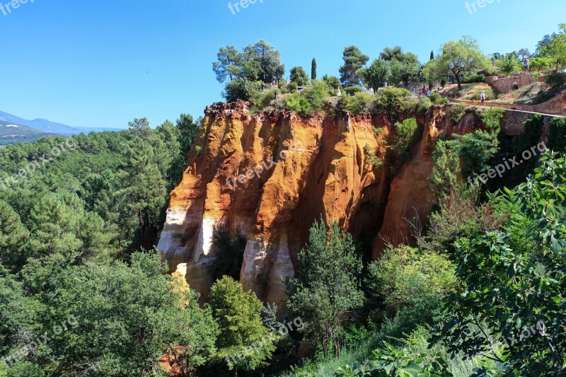 France Roussillon Ocher Rocks Free Photos