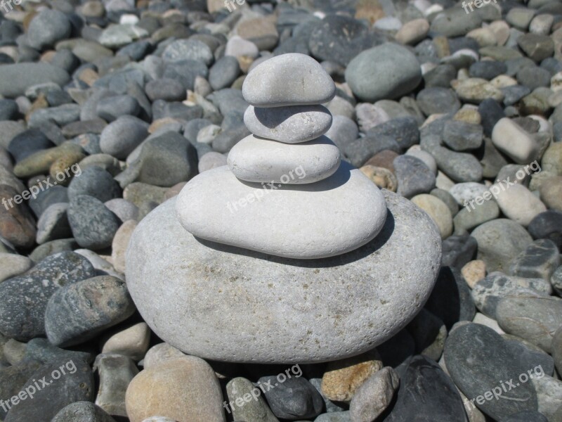 Stones White Nature Rocky Beach Summer