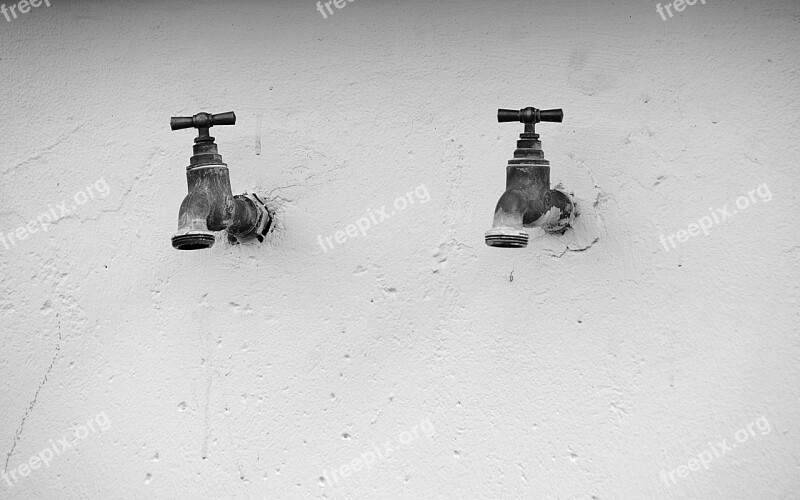 Faucets Metal Tube Pipes Wall