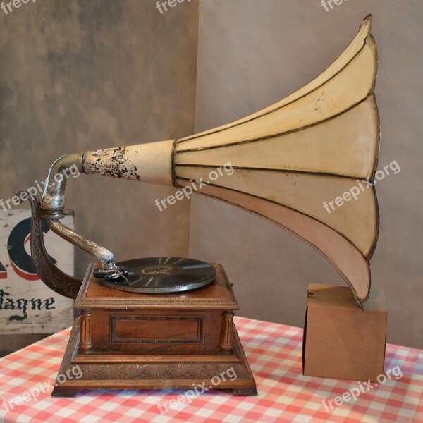 Antique Flea Market Grammaphone Music Vinyl Disc