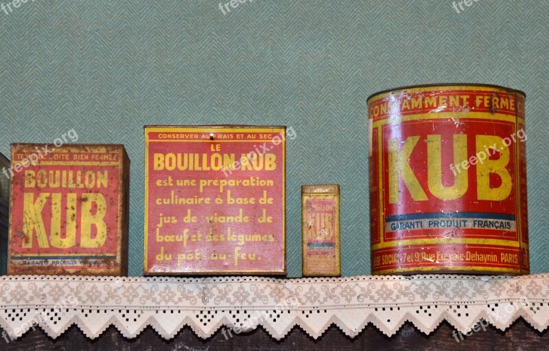 Flea Market Boxes Kub Broth Advertising Former