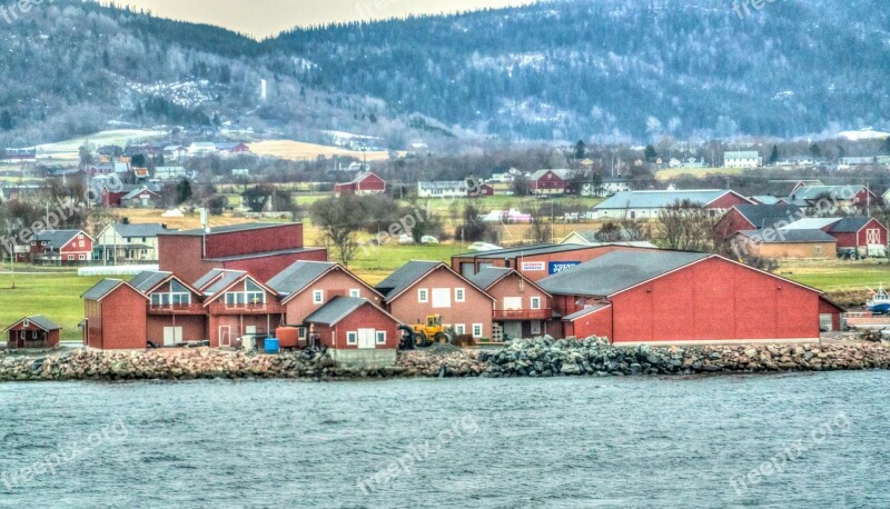 Norway Coast Architecture Mountains Landscape Europe