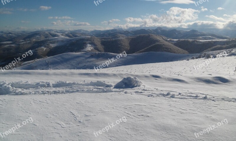 Snow Winter Mountain Car Landscape