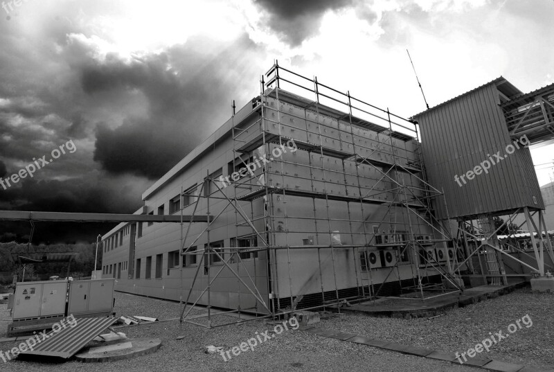 Building Insulation Scaffolding Clouds Free Photos