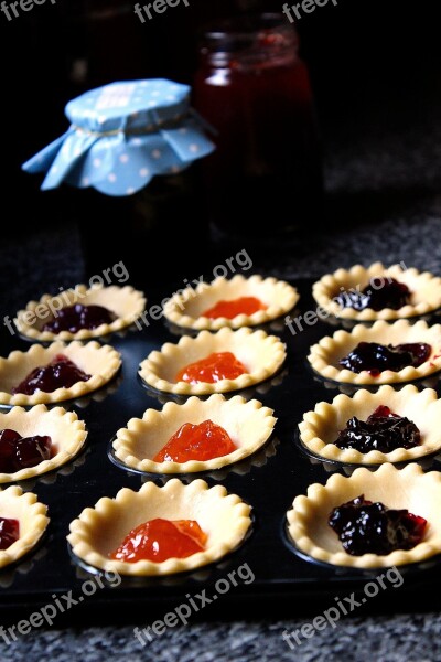 Baking Jam Tarts Food Bakery