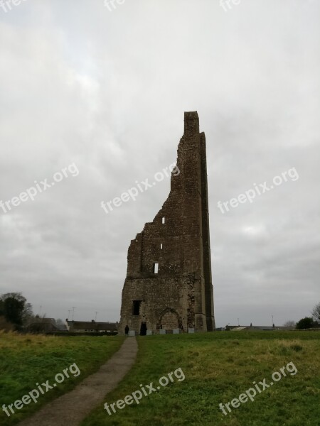 Ireland Trim Castle Ruin Sky