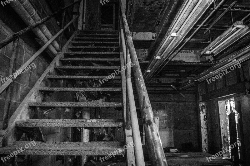 Stairs Rusty Metal Old Building