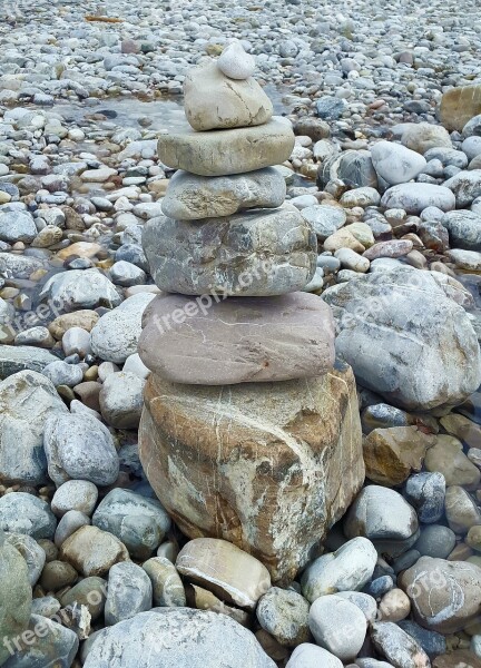 Stones Cairn Art Grey Nature