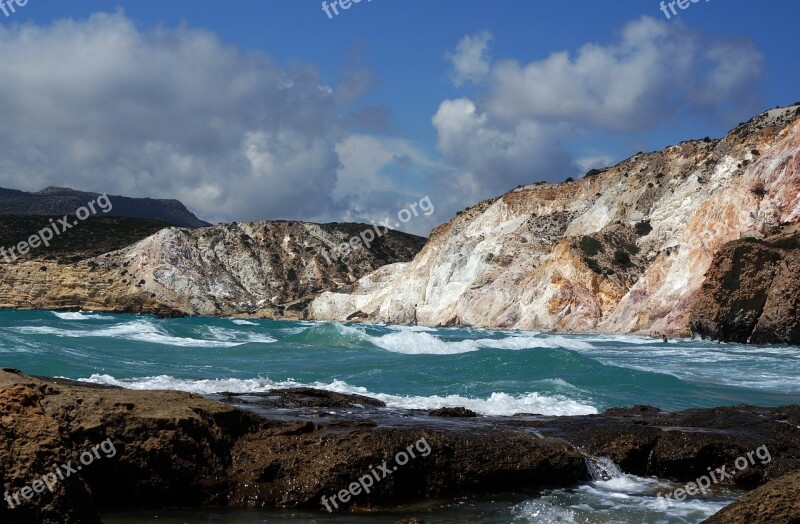 Greece Greek Island Milos Nature Bay