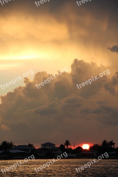 Dramatic Abendstimmung Storm Clouds Abendstimmung Cumulus Clouds Clouds