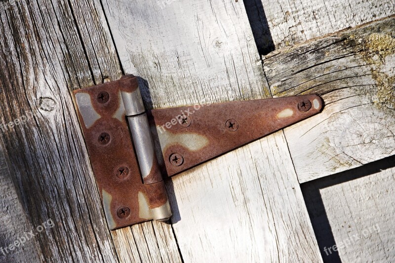 Hinge Wood Door Metal Old