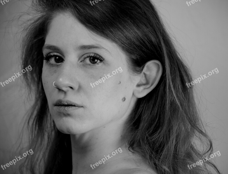 Woman Young Face Portrait Feminine