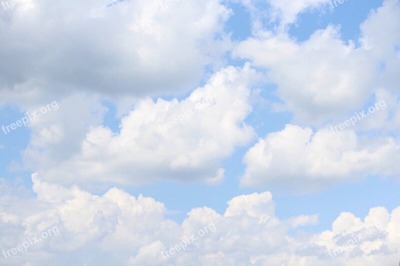 White Cloud Blue Sky Breeze Free Photos