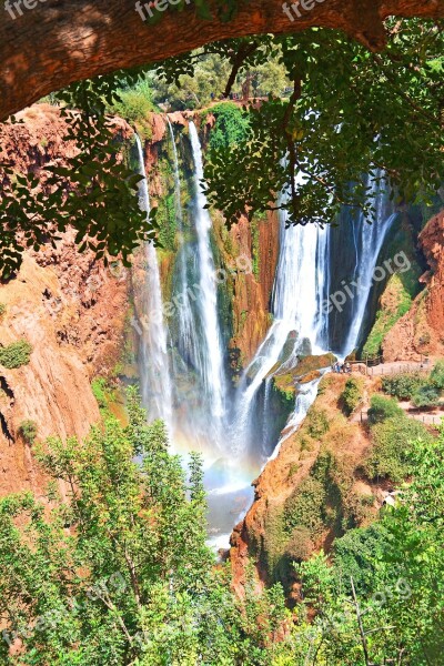 Waterfall Ouzoud Falls Travel Natural