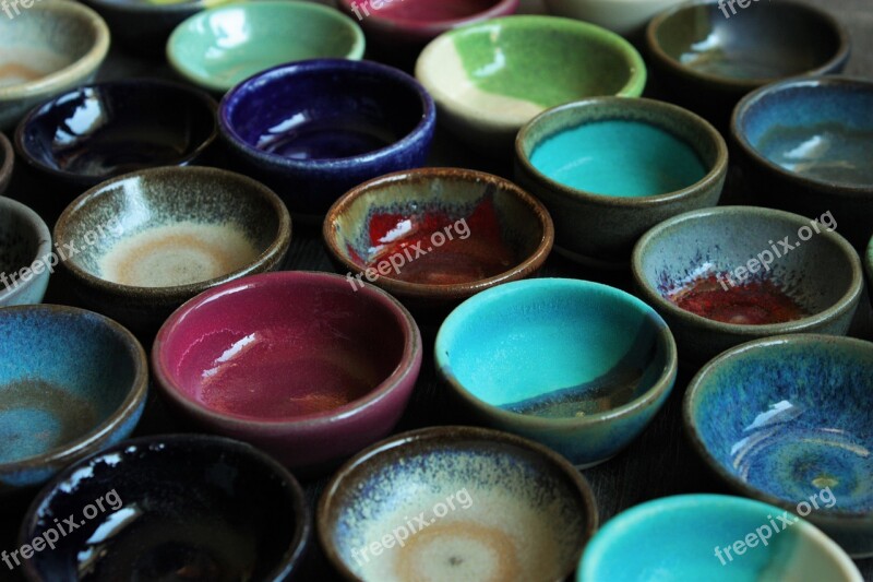 Ceramics Bowls Colorful Shades Of Design