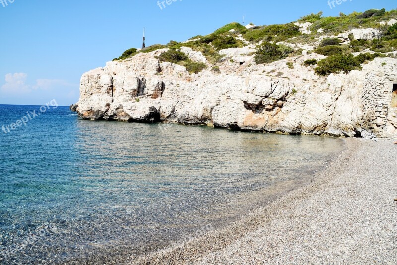 Bay Sea Greece Rhodes Beach