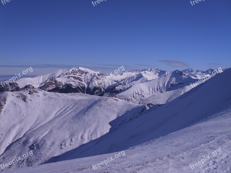 View Mountains Western Tatras Tatry Top View