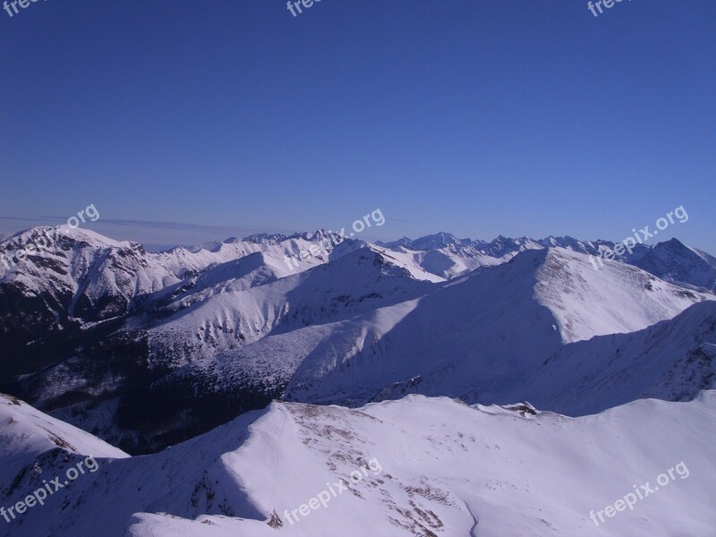 Mountains View Landscape Nature Top View