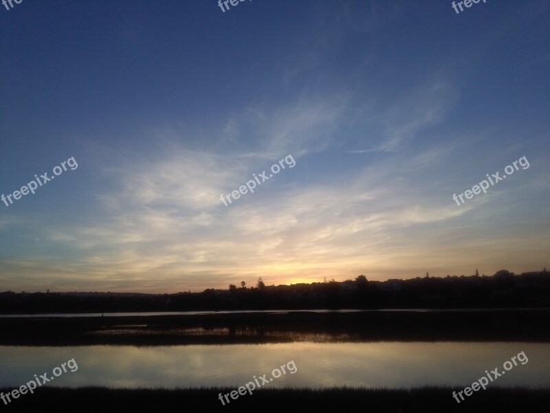 Sunset River Nature Landscape Photography