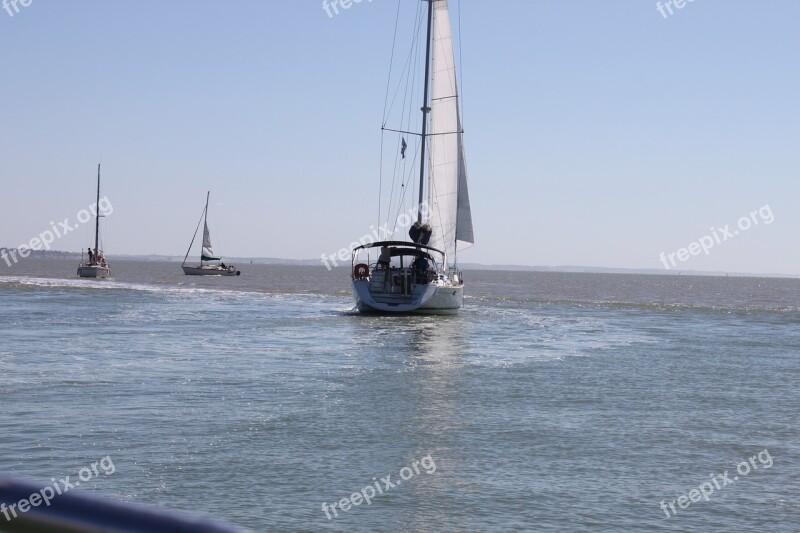 Boat Estuary Gironde Free Photos