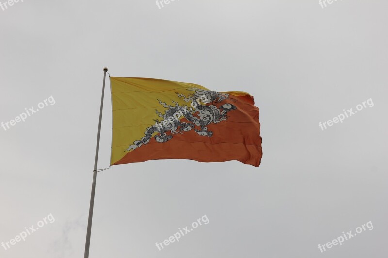 Bhutan Flag Country Symbol Free Photos