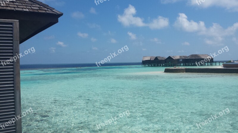 Maldives Island Turquoise Water Tropical Sky Sea Exotic