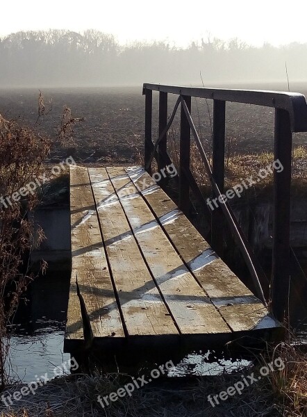 Winter Bridge Water Reflections Gel