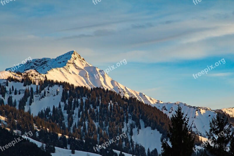 Vorarlberg Ebnit Austria Mountains Winter