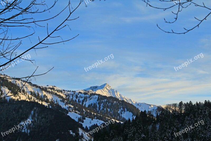 Vorarlberg Ebnit Austria Mountains Winter