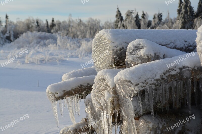 Wood Winter Winter Landscape Snow Landscape