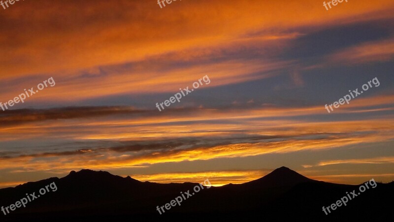 Travel Dawn Sky Volcanoes Popocatepetl