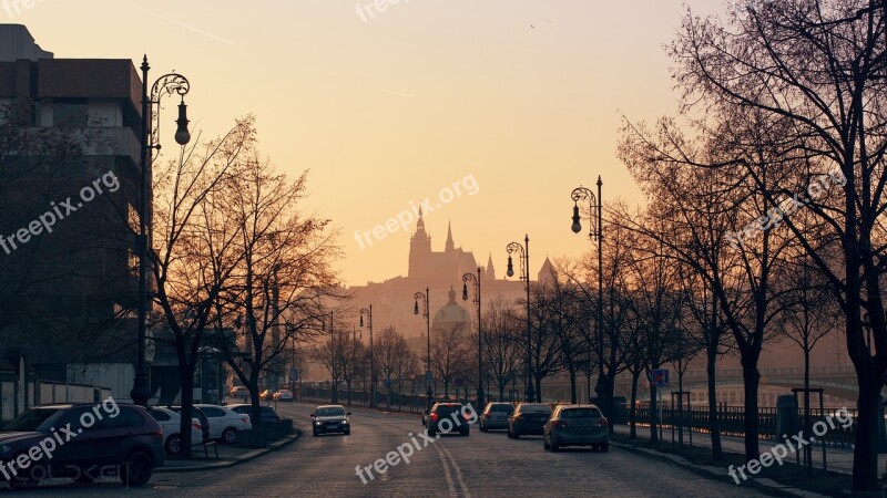 Prague Czech Republic Evening Castle