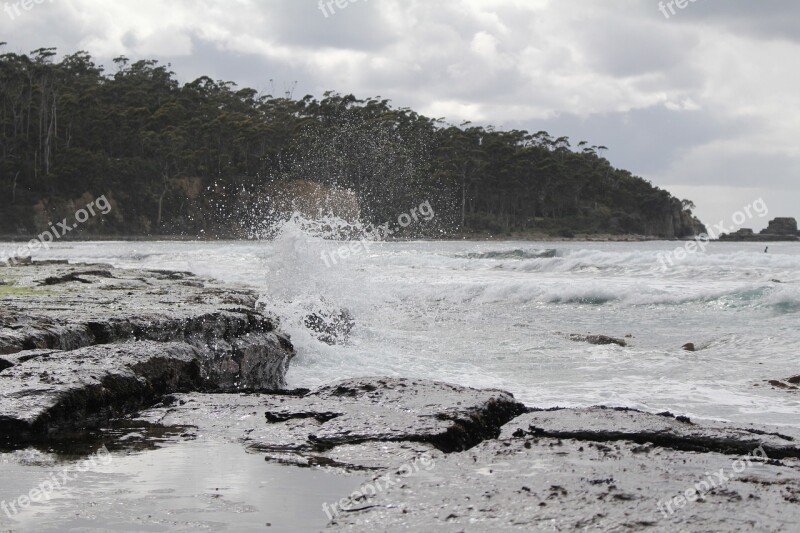 Pirates Bay Beach Hobart Australia Tasmania Bay