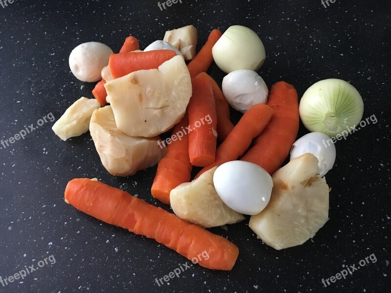 Vegetables Potato Salad Carrots Celery Onions