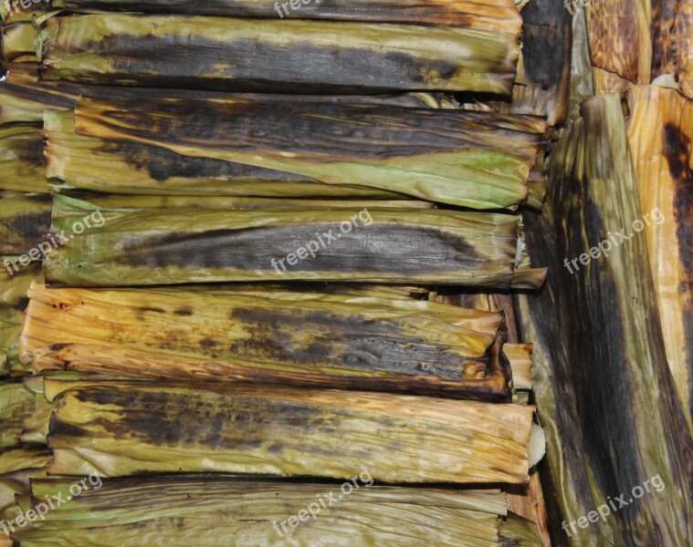 Chikki Banana Leaf Manioc Food Northeast