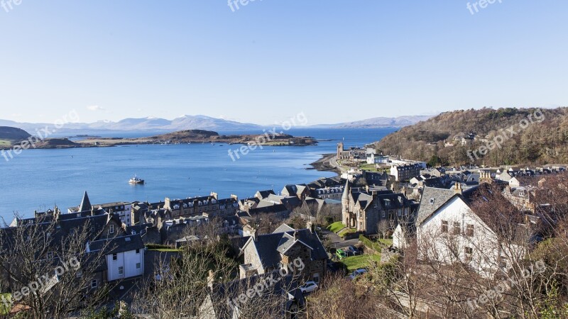 United Kingdom Scotland Auburn Beach Panorama