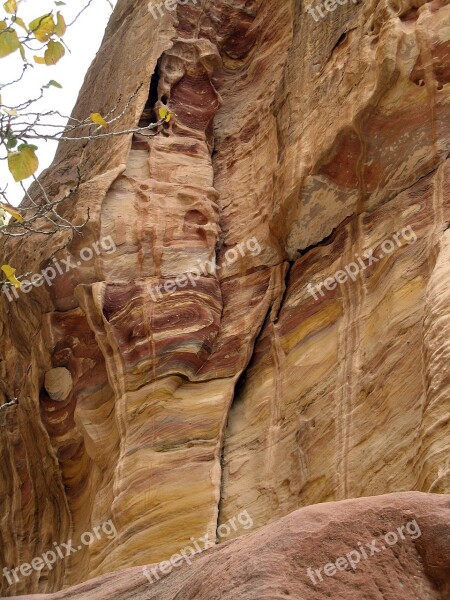 Petra Jordan Canyon Near East Formations