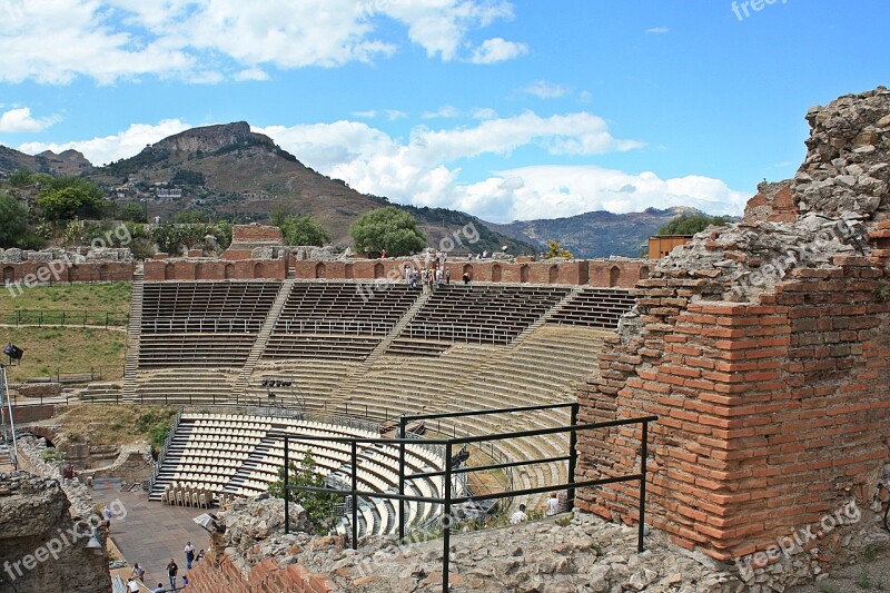 The Ruins Of The The Ruins Of The Theater Ancient Greek Ruins Audience