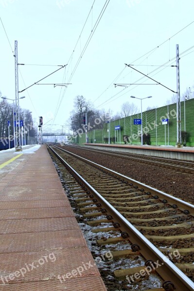 Railway Station Peron Railway Transport Megaphone