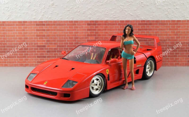 Model Car Ferrari F40 Sporty Red