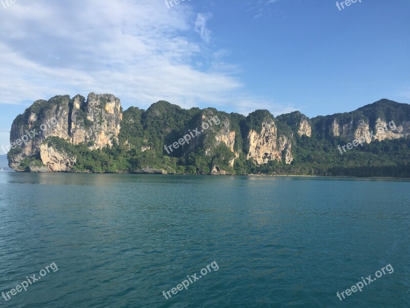 Thailand Island Landscape Nature Ocean