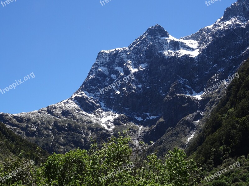 New Zealand Mountain Spectacular Ice Snow