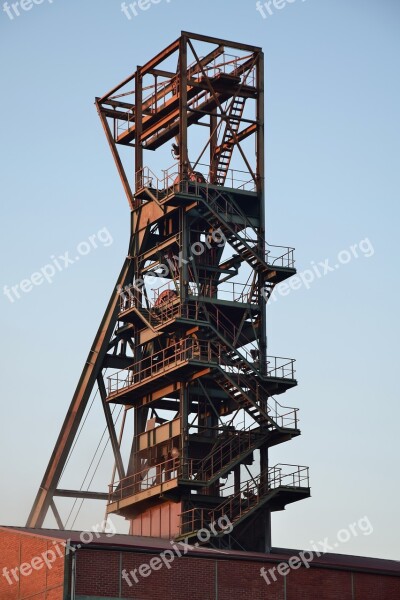 Headframe Evening Sun Bay System Free Photos