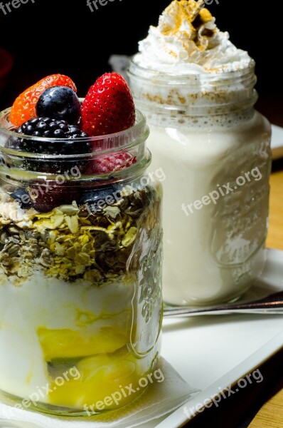 Breakfast Oats Shakes Food Healthy