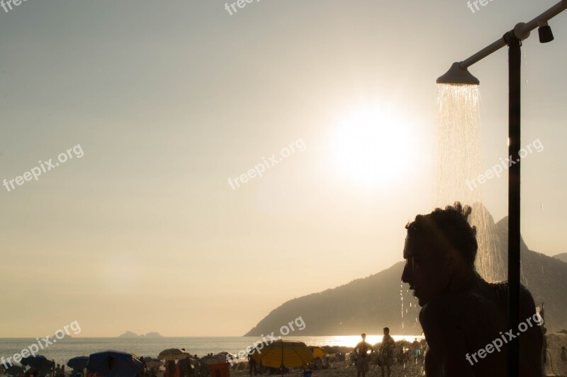 Bath Shower Water Sol Silhouette