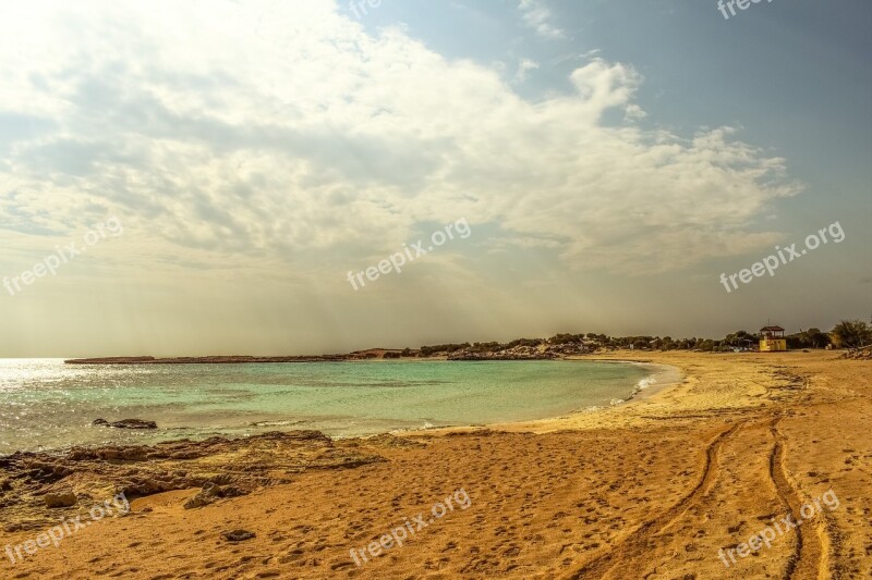 Beach Sea Sky Clouds Morning