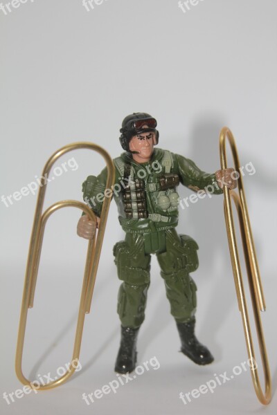 Paperclip Soldier Toy Military War