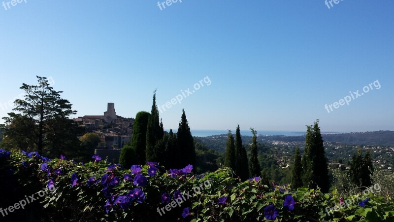 Sky St Paul De Vence Old Blue View